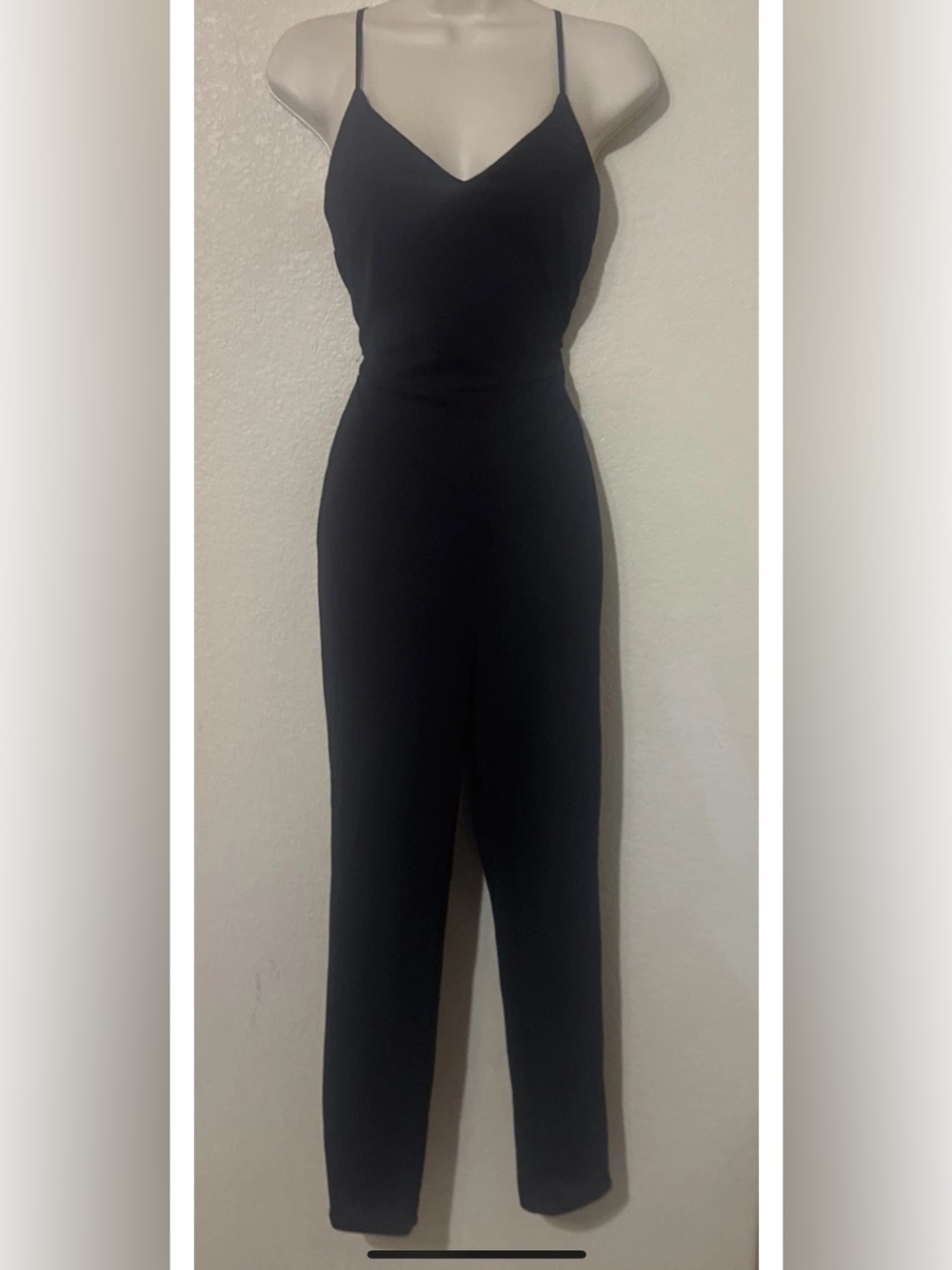 Black Strappy Jumpsuit | Sleek Fitted One‑Piece | Elegant Minimalist Look